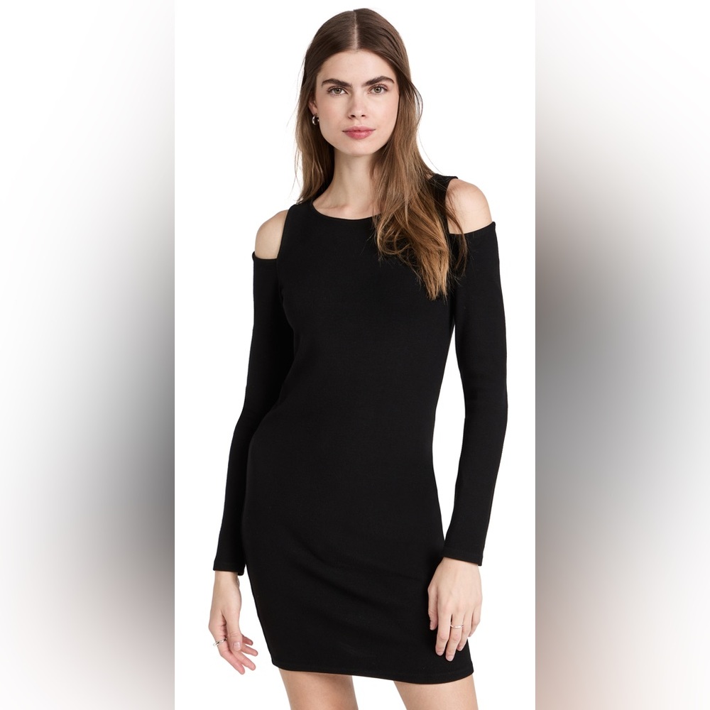 velvet by graham and spencer Linnie cold shoulder knit sweater dress size small